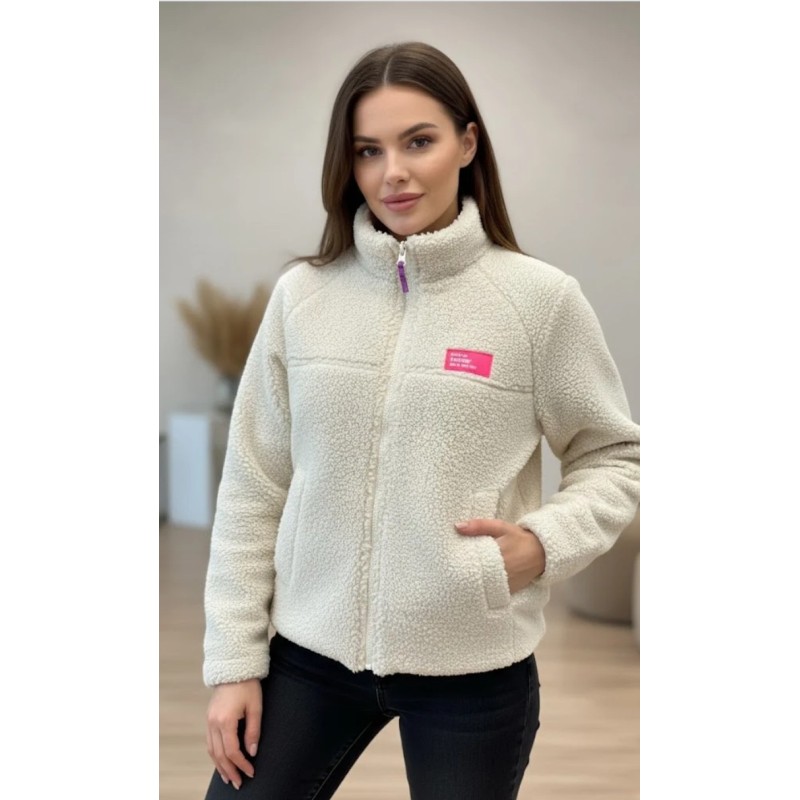 Veste douce à col montant