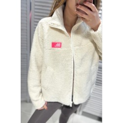 Veste douce à col montant