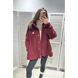 Veste teddy à boutons