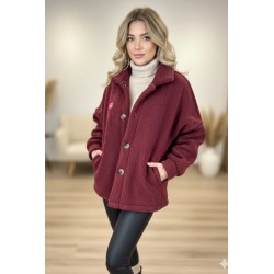 Veste teddy à boutons