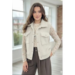 Veste sans manches en peluche