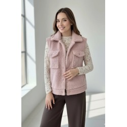 Veste sans manches en peluche