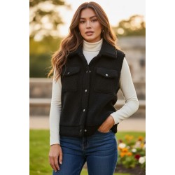 Veste sans manches en peluche